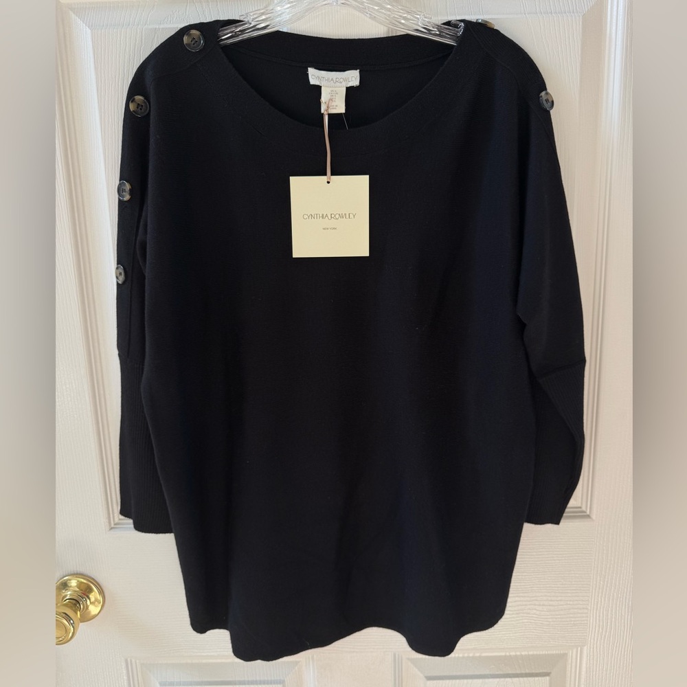 NWT-Cynthia Rowley black top - Large